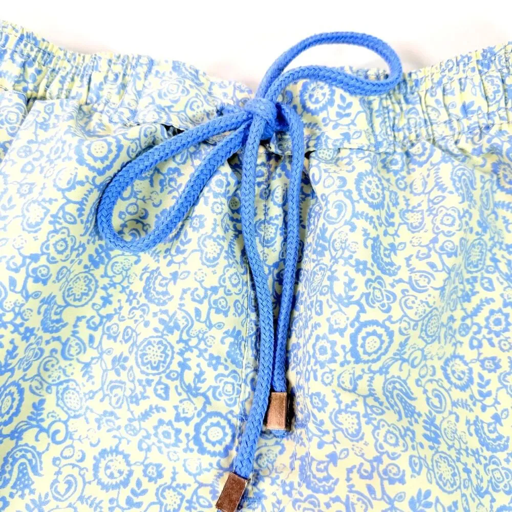 Exist Swim Mens Large Board Shorts Swim Trunks Blue Floral Print Mesh‎ Lined